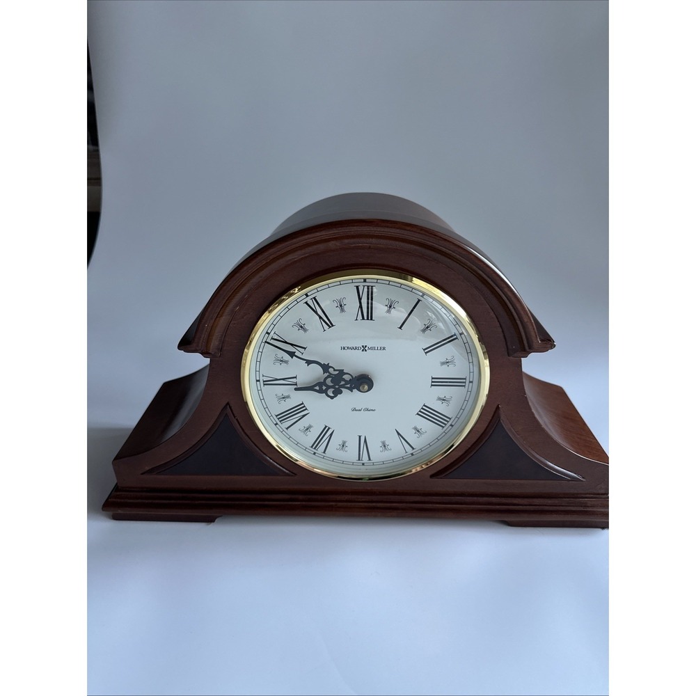 Howard Miller Quartz Mantel Clock Dual Chime Model 635-107 Working